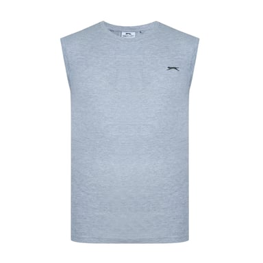 Slazenger - Top für Herren, Baumwolle, Ärmellos (Grau meliert)