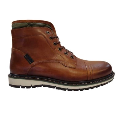 Firetrap - "Aubin Mess" Gesteppt Stiefeletten für Jungen, Leder, Stichdetail (Hellbraun)