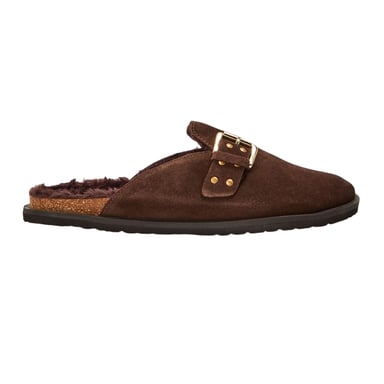 Steve Madden - "Evergreen" Clogs für Damen, Wildleder, mit Schnalle, Flach (Braun)