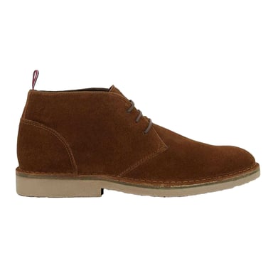 Dune London - Wüstenstiefel für Herren, Wildleder, Kontrastsohle (Hellbraun)