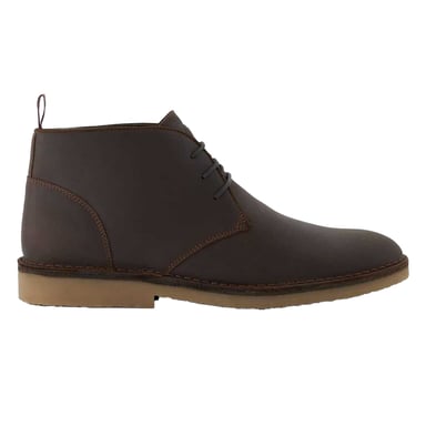 Dune London - Wüstenstiefel für Herren, Wildleder, Kontrastsohle (Braun)