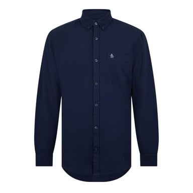 Original Penguin - Button-Down-Hemd für Herren, Oxford-Stil, Langärmlig (warmes Blau)