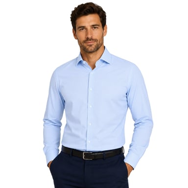 Boss - "P-Hank S" Hemd für Herren, Kentkragen, Baumwolle (Pastellblau)