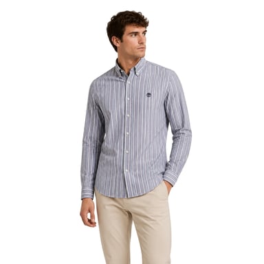 Timberland - Button-Down-Hemd für Herren, Mit Kragen, Langärmlig (Dunkles Jeansblau)