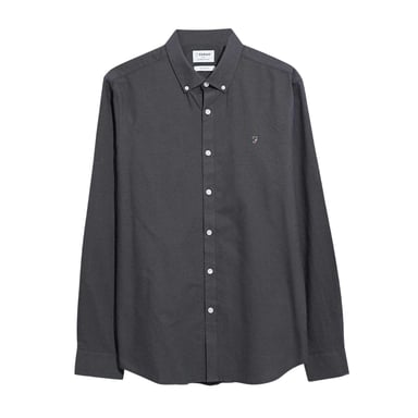 Farah - Button-Down-Hemd für Herren, Schmal, Langärmlig (Holzkohle)