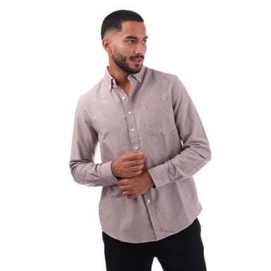 Farah - Button-Down-Hemd für Herren, Schmal (Ochsenblutrot)