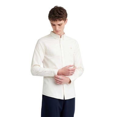 Farah - Button-Down-Hemd für Herren, Oxford-Stil, Langärmlig (Ecru)