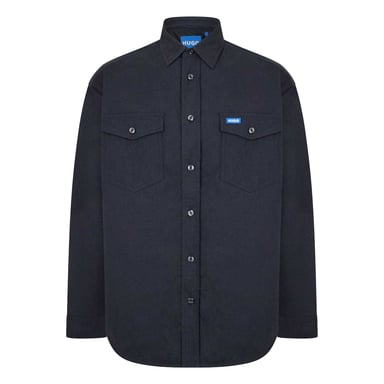 Hugo - "Ebad" Hemdjacke für Herren, Langärmlig (Schwarz)