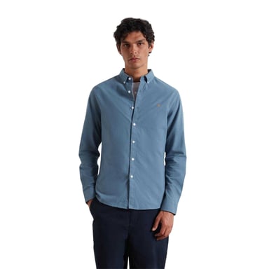 Farah - Button-Down-Hemd für Herren, Oxford-Stil, Langärmlig (Kreide Blau)