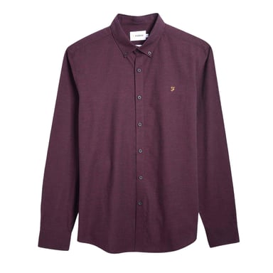 Farah - Button-Down-Hemd für Herren, Regulär (Rot)