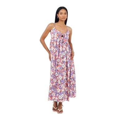 Brave Soul - Maxikleid für Damen, Spaghetti-Träger (Koralle/Violett)