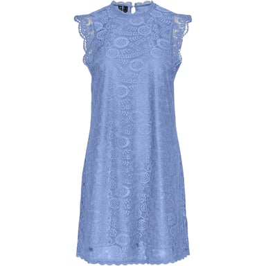 Pieces - "Olline" Minikleid für Damen, Spitze, Leger (Hortensie)