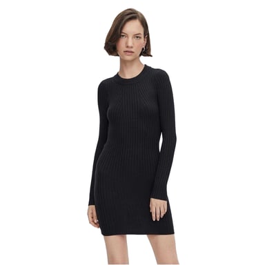 Pieces - T-Shirt-Kleid für Damen, Mini (Schwarz)