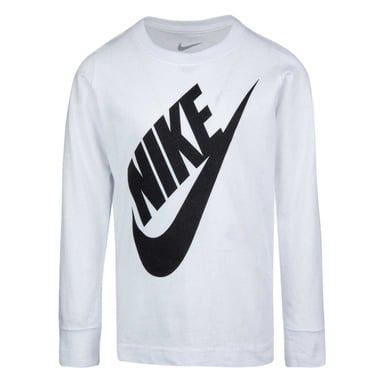 Nike - "Futura" T-Shirt für Kinder, Langärmlig (Weiß)