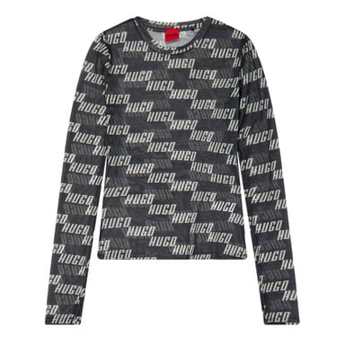 Hugo - T-Shirt für Damen, Schmal, Langärmlig (Braun)