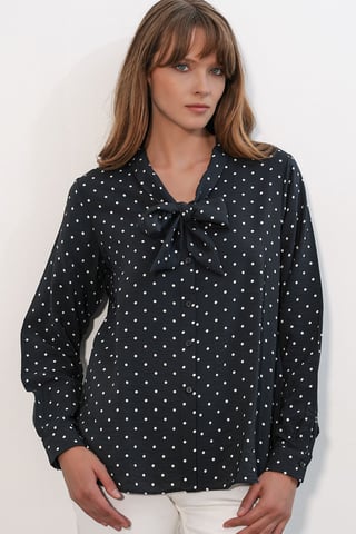 Punkte Popeline Bluse