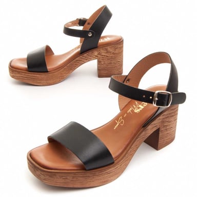 Wickers Fersensandale Praslin Schwarz