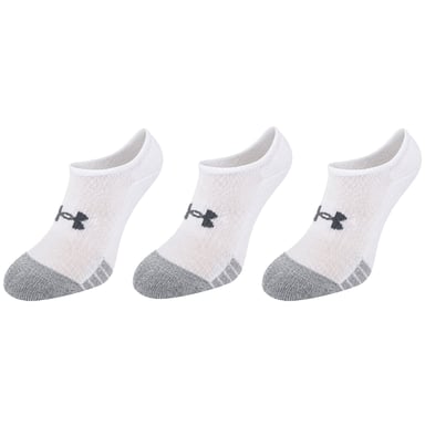 Under Armour 3er-Pack HeatGear No Show Kinder Socken Weiß