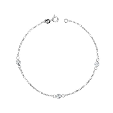 Damenarmband mit Zirkonia in 925 Sterling Silber BIPU009