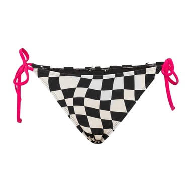 SoulCal - Bikinihöschen für Damen, Seitlich gebunden (Schwarz/Weiß)