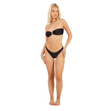 Brave Soul - Bikinihöschen für Damen, Low Rise (Schwarz)