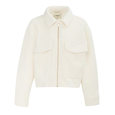 Firetrap - Jacke für Damen, kurz geschnitten, Teddy-Stoff (Cremefarbe)