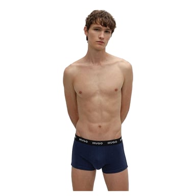 Hugo - Boxershorts für Herren, Baumwollmischung (3er-Pack) (Marine)
