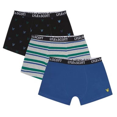 Lyle & Scott - Boxershorts für Jungen (3er-Pack) (Blau)
