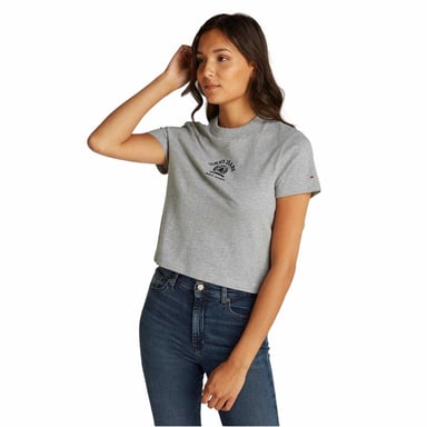 Tommy Jeans - "Varsity" Kurzes Top für Damen, Regulär (Grauheide)
