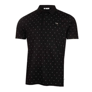Calvin Klein - Poloshirt für Herren, Hochleistungsmaterial, Emblem (Schwarz)