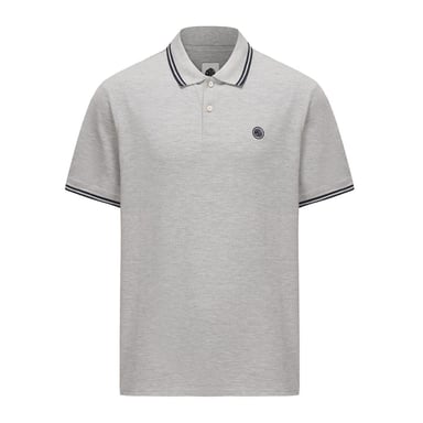 Pretty Green - "Barton" Poloshirt für Herren, kurzärmlig (Grau meliert meliert)
