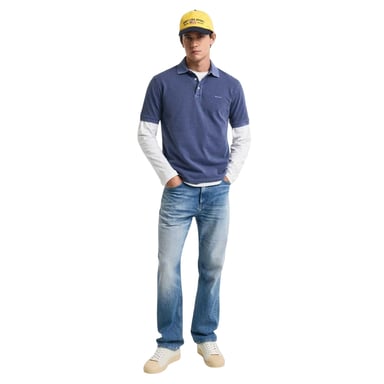 Gant - Poloshirt für Herren, Sonne Verblasst, Piqué (Marine)