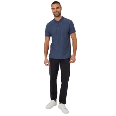 Threadbare - "Westbank" Poloshirt für Herren, kurzärmlig (Jeansblau)