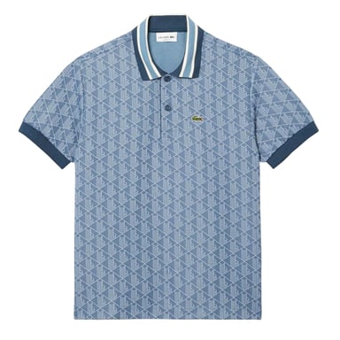Lacoste - Poloshirt für Herren, Jacquard (Blau)