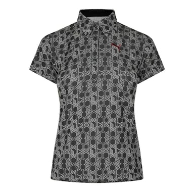 Puma - Poloshirt für Damen, Emblem, kurzärmlig (Grau)