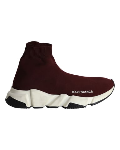 Balenciaga Speed Sneakers in Burgundy Polyester