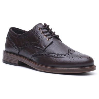 Hush Puppies Isaac Leather Men's BROWN Brogues Shoes