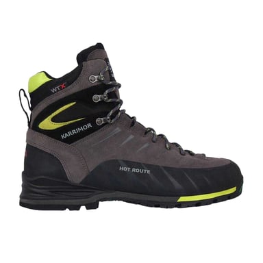 Karrimor - "Hot Route" Wanderstiefel für Herren, Leder, Wasserfest (Holzkohle/Limone)