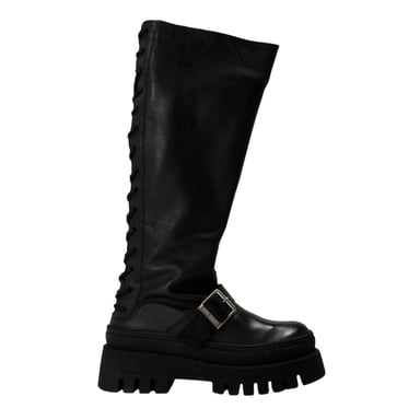 Steve Madden - "Chez" Kniehohe Stiefel für Damen, Leder (Schwarz)