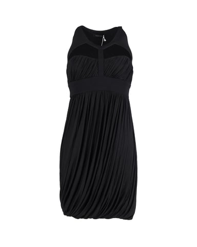 Versace Minikleid mit gerafftem Harness-Ausschnitt aus schwarzer Viskose