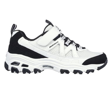 Skechers - "DLites" Sneaker für Kinder, Grob flach (Weiß/Schwarz)