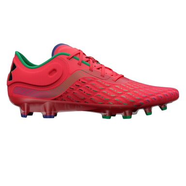Under Armour - "Clone Magnetico Elite" Fußballschuhe mit festem Boden für Damen (Rot/Grün/Schwarz)