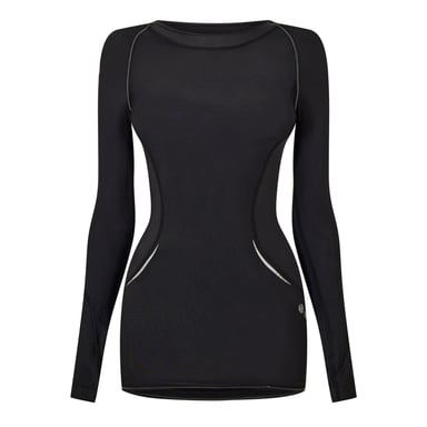 Skins - "A400" Base Layer Oberteil für Damen, Langärmlig (Schwarz)