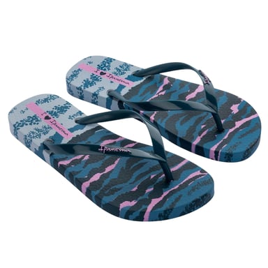 Ipanema - Farbeffekt Flipflops für Damen, Flach (Blau bedruckt)