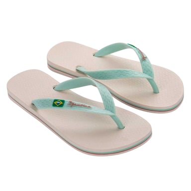 Ipanema - Brasilianische Flagge Flipflops für Damen, Flach (Beige)