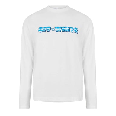 Off White - T-Shirt für Herren, Langärmlig (Weiß)