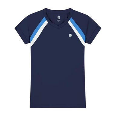 K-Swiss - T-Shirt für Damen, V-Ausschnitt (Marine)