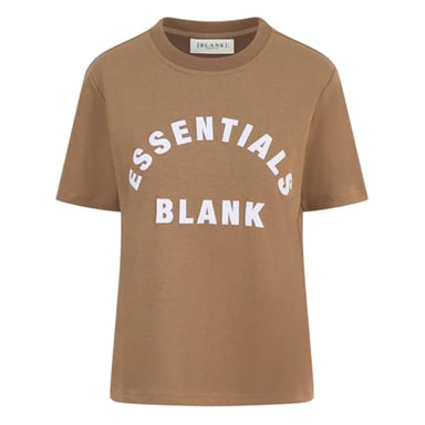 Blank Essentials - T-Shirt für Damen, Übergroßer Boyfriend (Mokka)