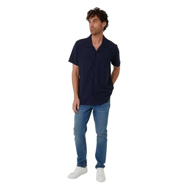 Threadbare - "Antti" Hemd für Herren, leger, kurzärmlig (Marine)