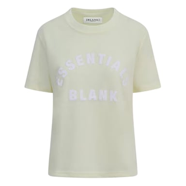 Blank Essentials - T-Shirt für Damen, Übergroßer Boyfriend (Hellgelb)